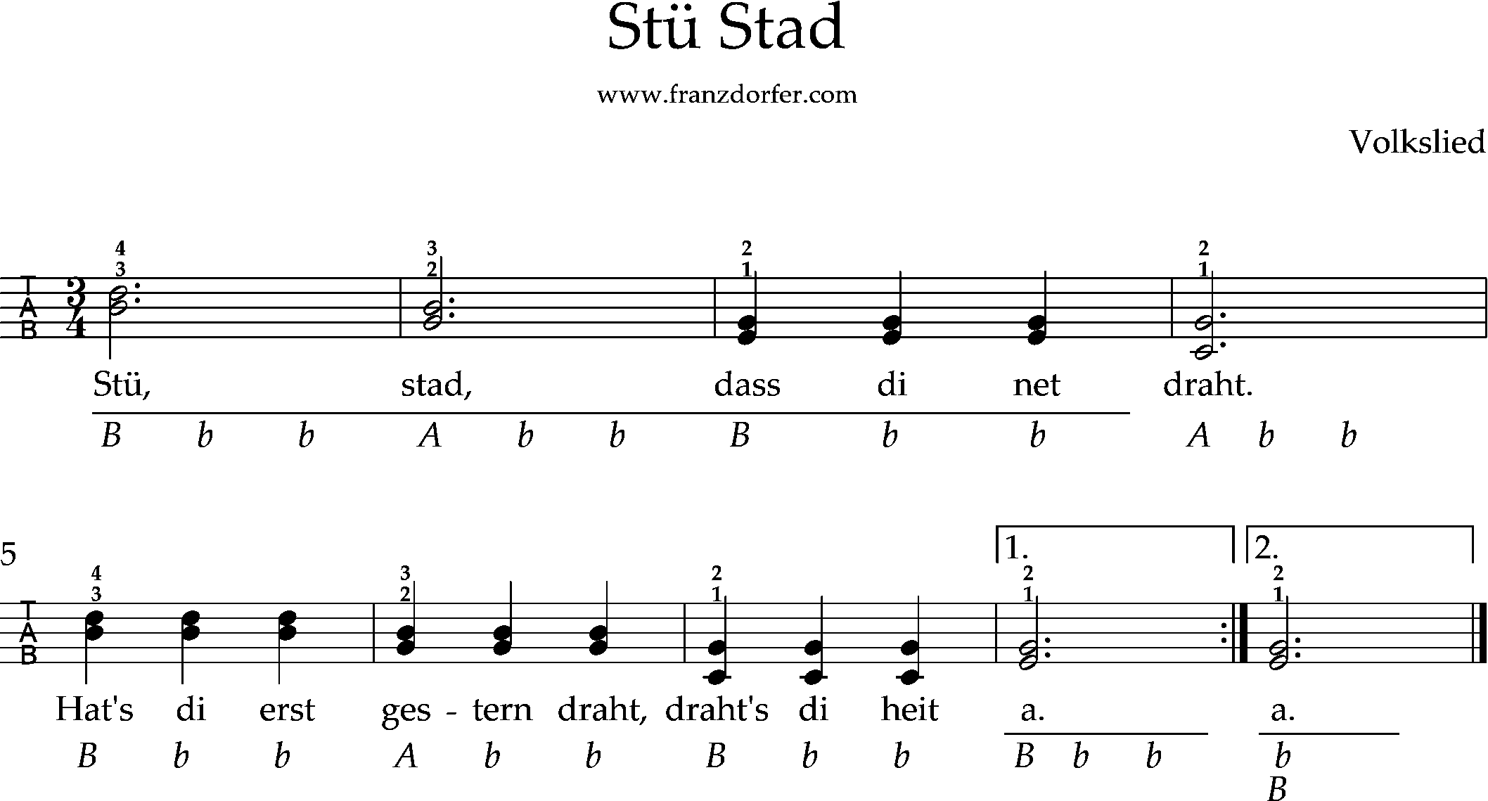 Ziachnote, Griffschrift, stü stad steirische lernen, stü stad
